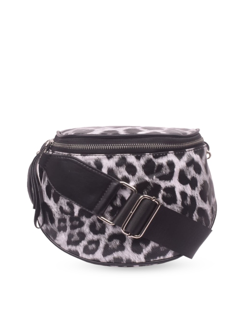 

Bagkok Off-White & Black Printed Sling Bag