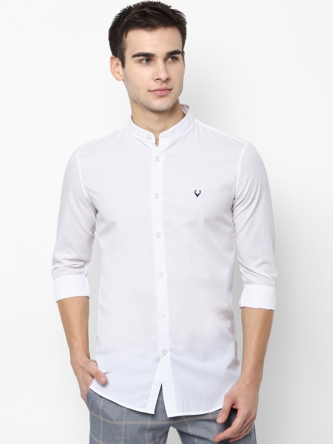 

Allen Solly Men White Slim Fit Solid Casual Shirt