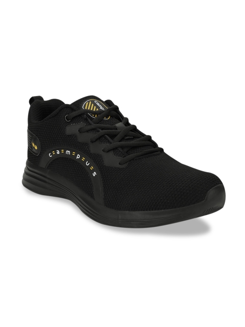 

Campus Men Black Mesh Running Shoes