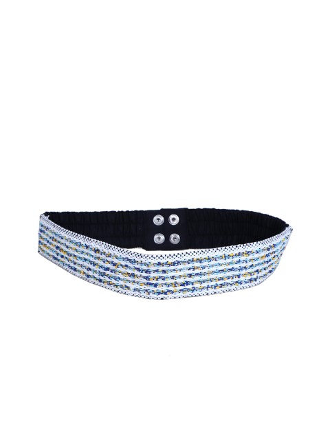 

Diwaah Women Off-White & Blue Embellished Belt