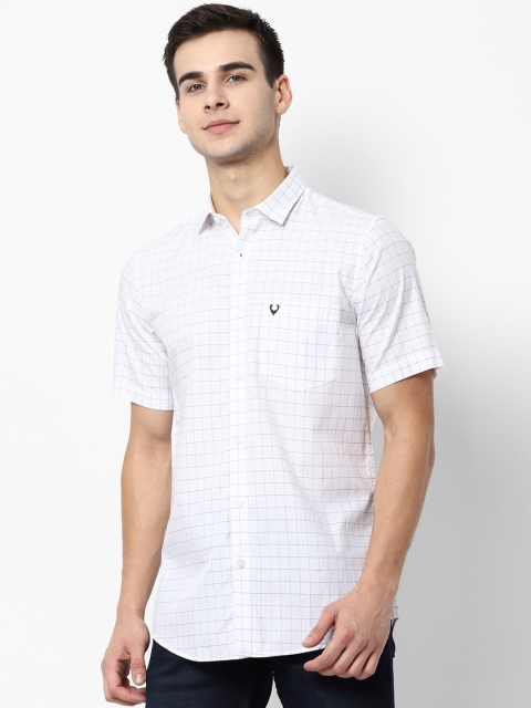 

Allen Solly Men White Slim Fit Checked Casual Shirt