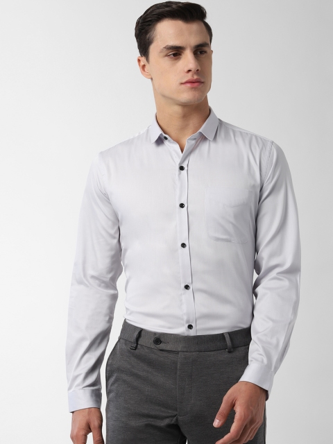 

Peter England Men Grey Slim Fit Solid Formal Shirt