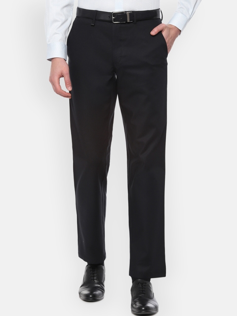 

Van Heusen Men Black Regular Fit Solid Formal Trousers