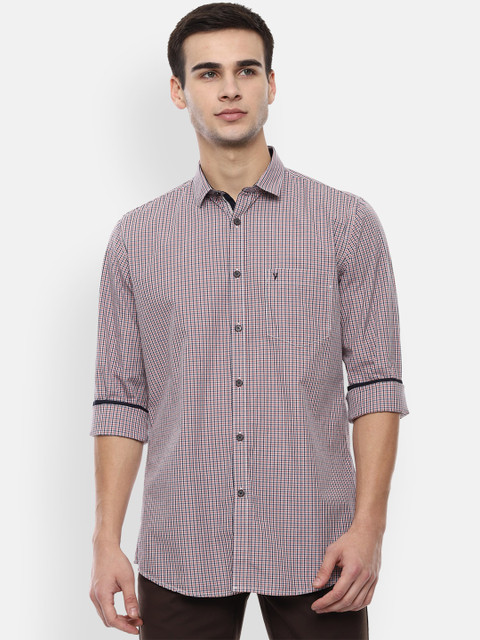 

Van Heusen Sport Men Red & Blue Slim Fit Checked Casual Shirt