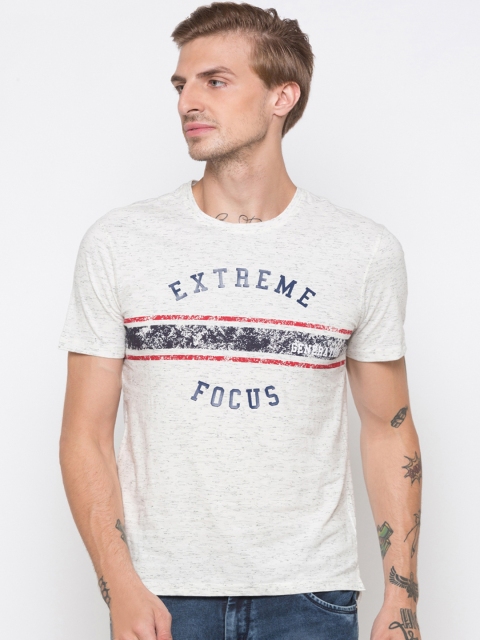 

Globus Men Grey Printed Round Neck T-shirt