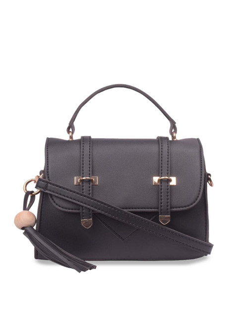 

Bagkok Black & Black Solid Handheld Bag