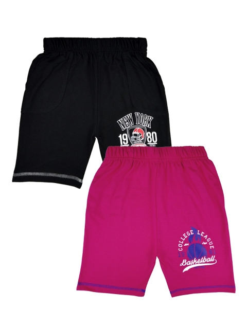 

SWEET ANGEL Girls Set Of 2 Printed Regular Fit Shorts, Pink