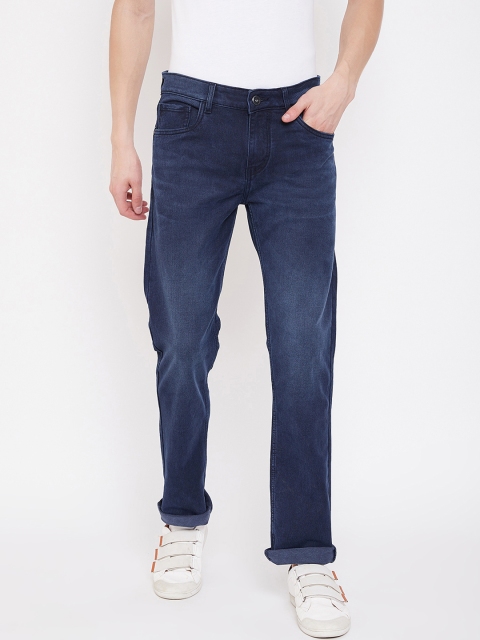 

Octave Men Navy Blue Regular Fit Mid-Rise Clean Look Jeans