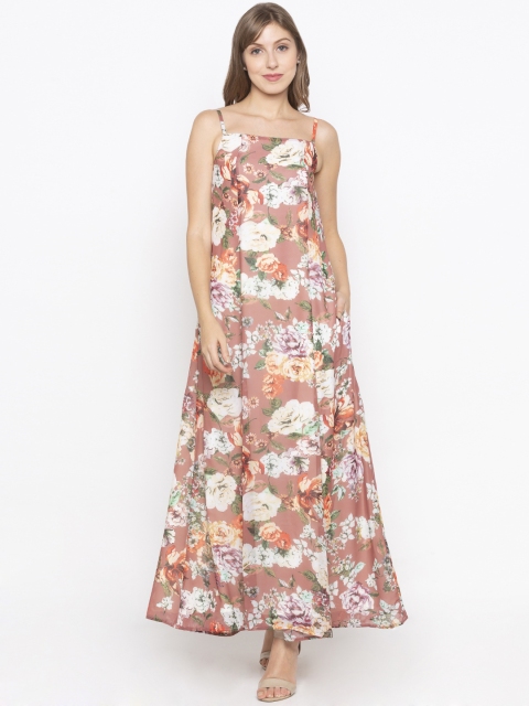 

Iti Women Pink & Off-White Printed Maxi Dress