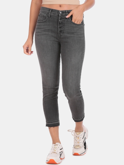 

GAP Women Grey Skinny Fit High-Rise Clean Look Jeans