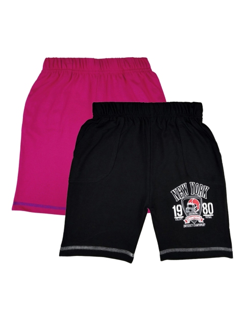 

SWEET ANGEL Boys Set Of 2 Printed Regular Fit Shorts, Pink