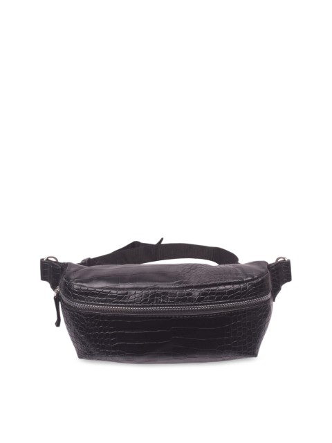 

Bagkok Black & Black Solid Sling Bag