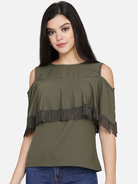 

Eavan Women Olive Green Solid Top