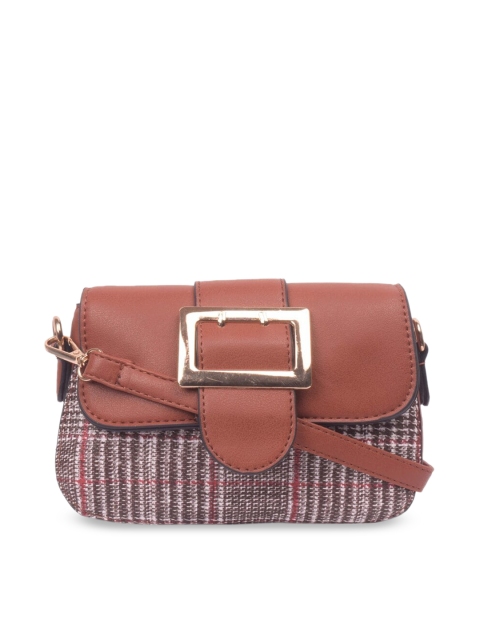 

Bagkok Brown & White Checked Sling Bag
