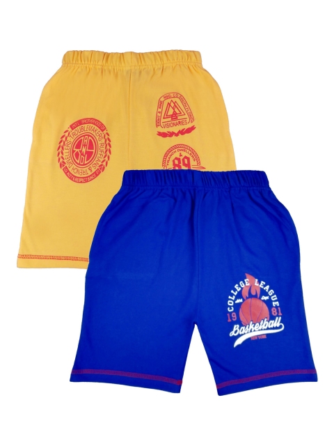 

SWEET ANGEL Boys Pack of 2 Yellow Printed Regular Fit Regular Shorts