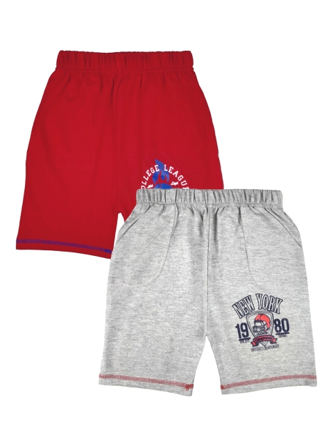 

SWEET ANGEL Girls Pack of 2 Red Printed Regular Fit Regular Shorts