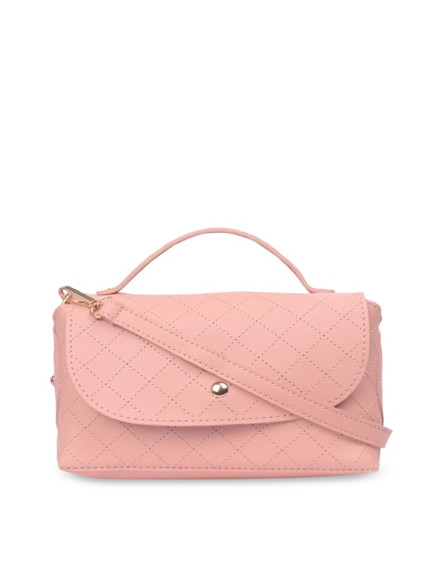 

Bagkok Pink Checked Sling Bag With Pouch