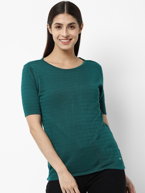 

Allen Solly Woman Green Solid Top