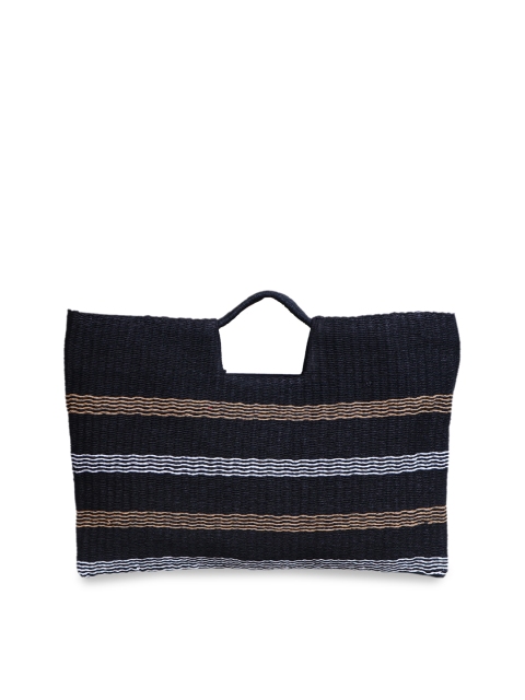 

Diwaah Black & White Self Design Tote Bag
