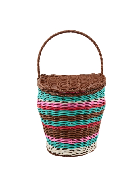 

Chumbak Brown & Blue Striped Hue Got It Lunch Basket