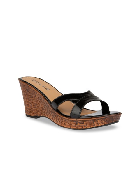 

SOLES Women Black Solid Heels