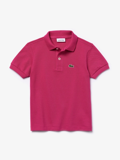 

Lacoste Boys Pink Solid Polo