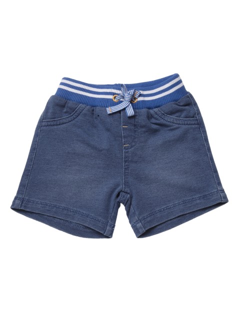 

Chicco Boys Navy Blue Solid Denim Shorts