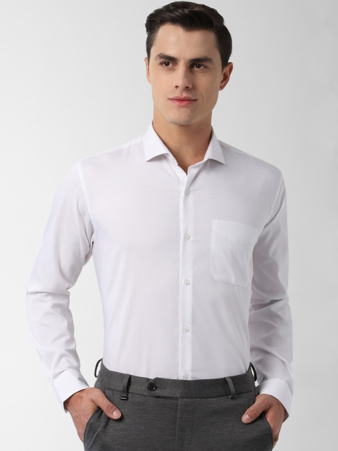

Peter England Men White Regular Fit Solid Formal Shirt