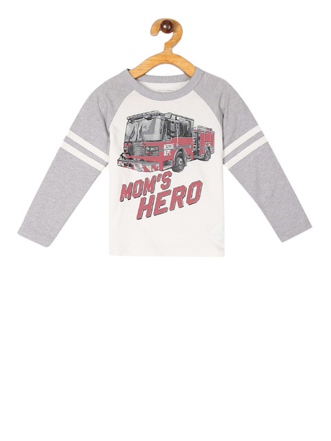 

The Childrens Place Boys White Printed Round Neck T-shirt