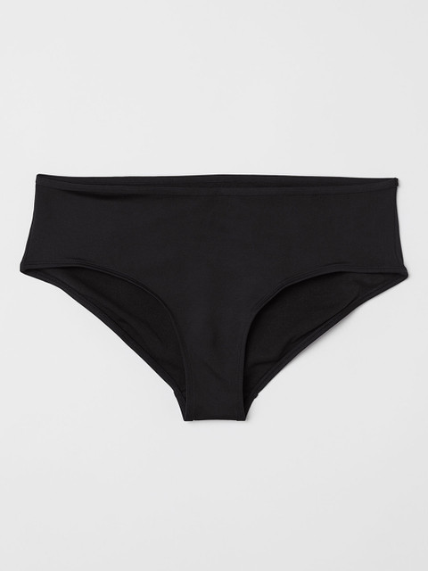 

H&M+ Women Black Solid Bikini Bottoms 0640557001