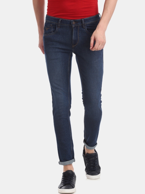 

Flying Machine Men Navy Blue Skinny Fit Mid-Rise Clean Look Stretchable Jeans