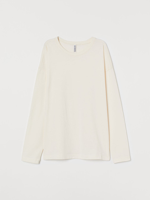 

H&M Women White Jersey Top