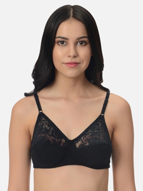 

mod & shy Black Lace Non-Wired Non Padded Everyday Bra MS53B