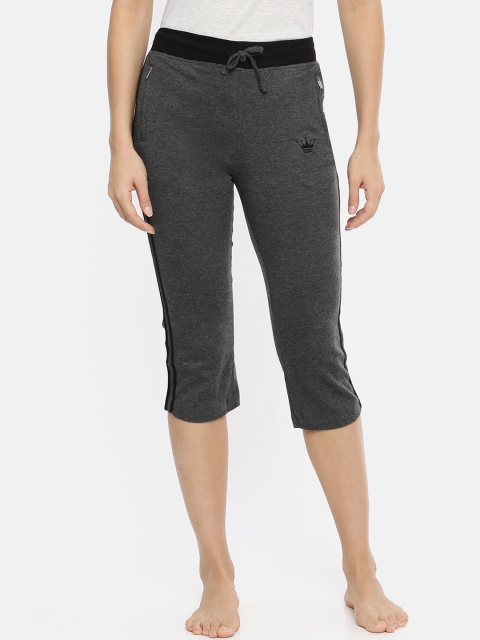 

Red Rose Women Grey Solid Lounge Capris