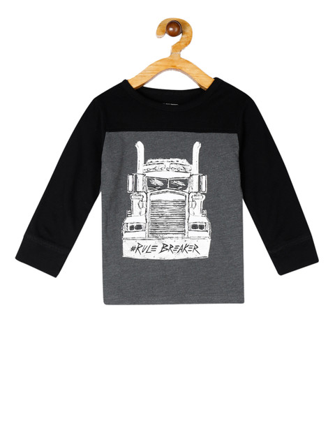 

The Childrens Place Boys Grey Printed Round Neck T-shirt