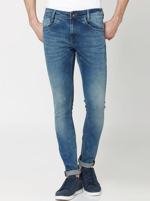 

Mufti Men Blue Skinny Fit Mid-Rise Clean Look Stretchable Jeans