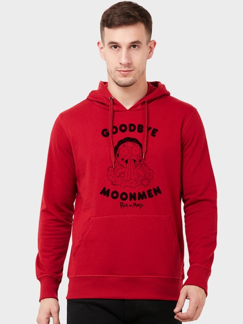 

Free Authority Men Red Rick & Morty Printed Hooded Sweatshirt