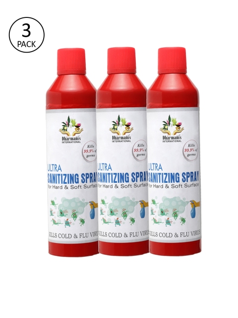 

Dharmanis Set of 3 Hand Sanitizer Spray, Red