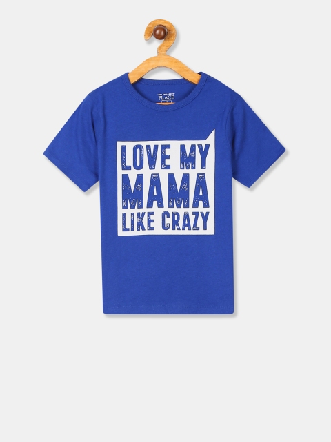 

The Childrens Place Boys Blue Printed Round Neck T-shirt