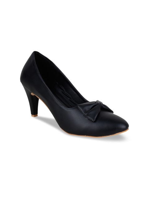 

Shoetopia Women Black Solid Slim Heels