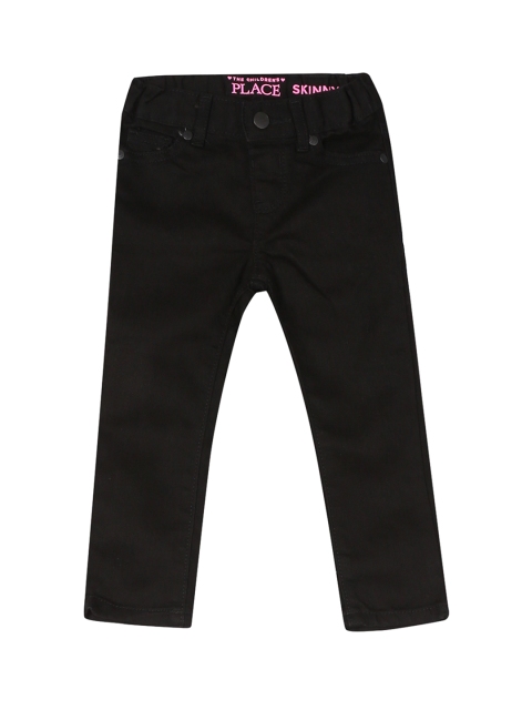 

The Childrens Place Girls Black Skinny Fit Mid-Rise Clean Look Jeans