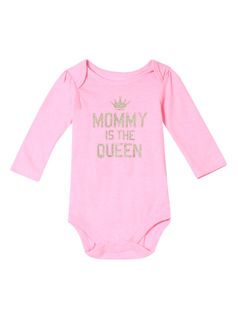 

The Childrens Place Girls Pink Printed Bodysuit