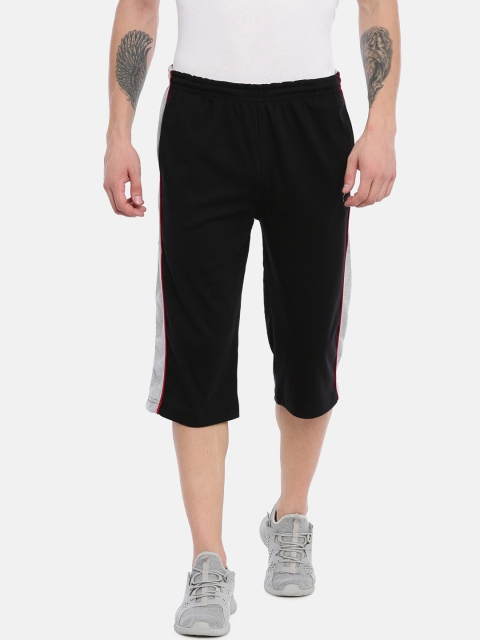 

Proline Active Men Black Solid Regular Fit Sports Shorts