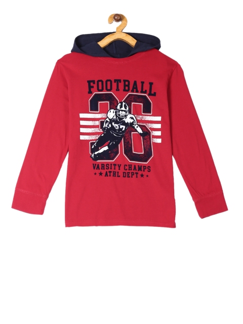 

The Childrens Place Boys Red Printed Round Neck T-shirt
