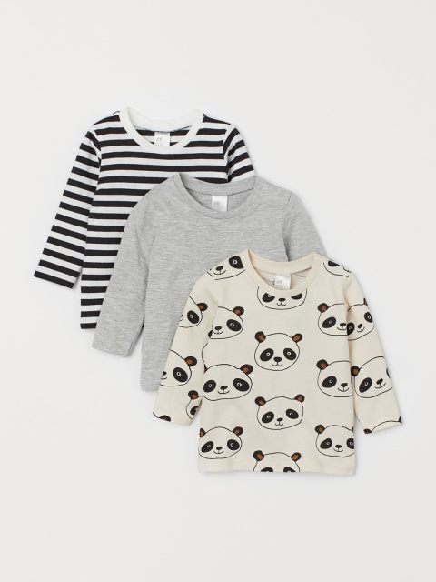 

H&M Boys 3-pack Cotton Sweatshirts, White