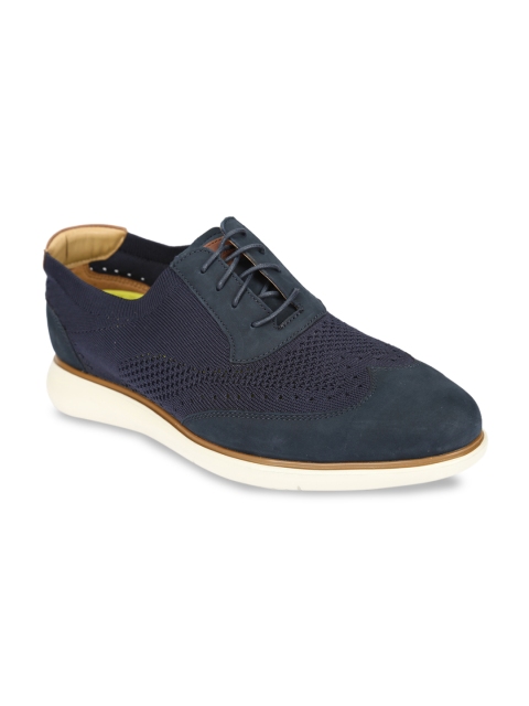 

Florsheim Men Navy Blue Nubuck Derbys