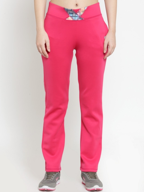 

BUKKUM Women Pink Solid Track Pants