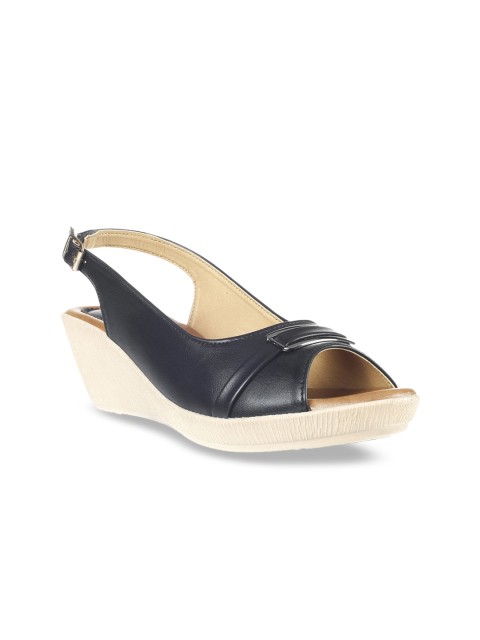 

Khadims Women Navy Blue Solid Wedges