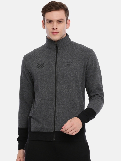 

Proline Active Men Grey Melange Solid Sweatshirt