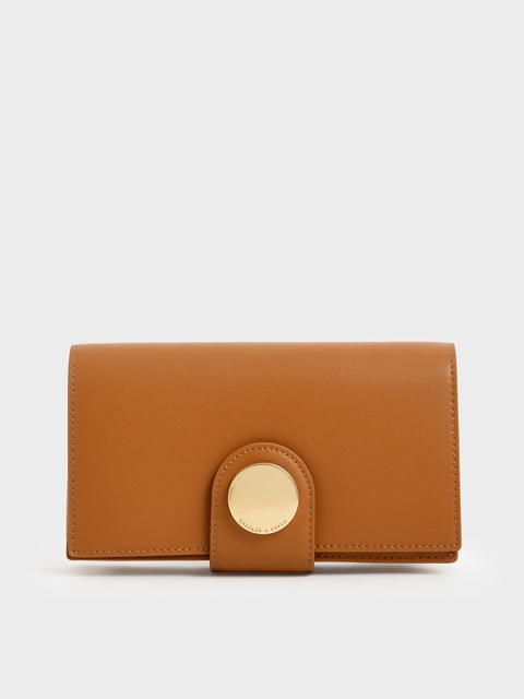 

CHARLES & KEITH Women Tan Brown Solid Two Fold Wallet